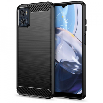 Husa pentru Motorola Moto E22 / Moto E22i - Techsuit Carbon Silicone - Black 