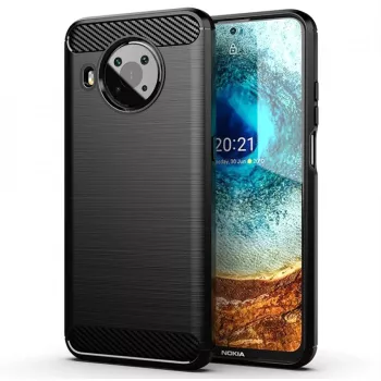 Husa pentru Nokia X10 / X20 - Techsuit Carbon Silicone - Black 