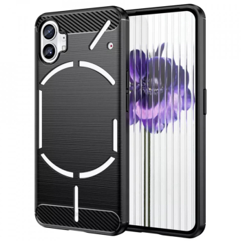 Husa pentru Nothing Phone 1 - Techsuit Carbon Silicone - Black 