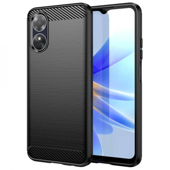 Husa pentru Oppo A17 - Techsuit Carbon Silicone - Black 