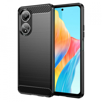 Husa pentru Oppo A58 4G - Techsuit Carbon Silicone - Black 