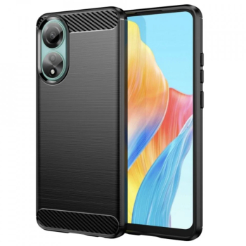 Husa pentru Oppo A78 4G - Techsuit Carbon Silicone - Black 