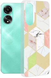 Husa pentru Oppo A78 4G - Techsuit Marble Series - Purple Hex 