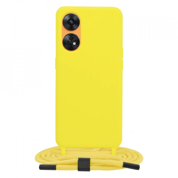 Husa pentru Oppo Reno8 T - Techsuit Crossbody Lanyard - Yellow 