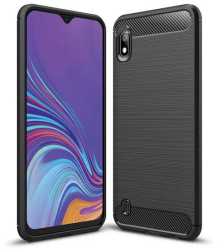 Husa pentru Samsung Galaxy A10 / M10 - Techsuit Carbon Silicone - Black 
