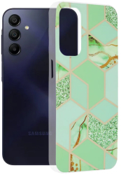 Husa pentru Samsung Galaxy A15 4G / A15 5G - Techsuit Marble Series - Green Hex 