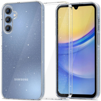 Husa pentru Samsung Galaxy A15 4G / A15 5G - Techsuit SparkleSkin Series - Clear 