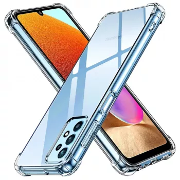 Husa pentru Samsung Galaxy A32 4G - Techsuit Shockproof Clear Silicone - Clear 