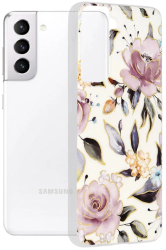 Husa pentru Samsung Galaxy S21 5G - Techsuit Marble Series - Chloe White