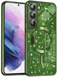Husa pentru Samsung Galaxy S21 FE 5G - Techsuit Luxury Glitter MagSafe - Deep Green 