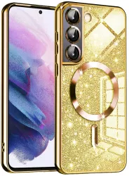 Husa pentru Samsung Galaxy S21 FE 5G - Techsuit Luxury Glitter MagSafe - Gold