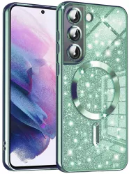 Husa pentru Samsung Galaxy S21 FE 5G - Techsuit Luxury Glitter MagSafe - Light Green 