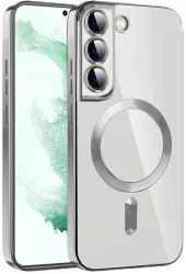 Husa pentru Samsung Galaxy S22 5G - Techsuit Luxury Crystal MagSafe - Silver 