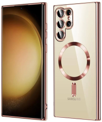 Husa pentru Samsung Galaxy S22 Ultra 5G - Techsuit Luxury Crystal MagSafe - Pink 