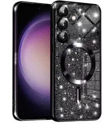 Husa pentru Samsung Galaxy S23 FE - Techsuit Luxury Glitter MagSafe - Black 