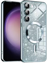 Husa pentru Samsung Galaxy S23 - Techsuit Luxury Glitter MagSafe - Light Blue 