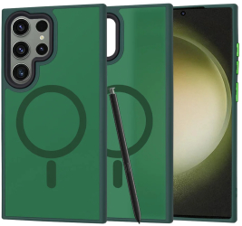 Husa pentru Samsung Galaxy S23 Ultra - Techsuit HaloFrostA MagSafe Series - Midnight Green 