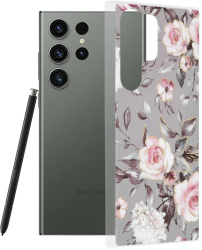 Husa pentru Samsung Galaxy S23 Ultra - Techsuit Marble Series - Bloom of Ruth Gray 