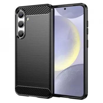Husa pentru Samsung Galaxy S24 Plus - Techsuit Carbon Silicone - Black 