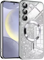 Husa pentru Samsung Galaxy S24 Plus - Techsuit Luxury Glitter MagSafe - Silver 