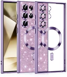 Husa pentru Samsung Galaxy S24 Ultra - Techsuit Luxury Glitter MagSafe - Light Purple