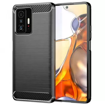 Husa pentru Xiaomi 11T / 11T Pro - Techsuit Carbon Silicone - Black 