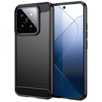 Husa pentru Xiaomi 14 - Techsuit Carbon Silicone - Black 