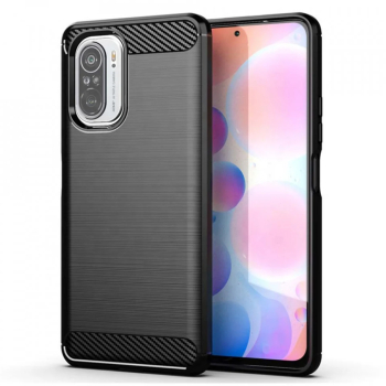 Husa pentru Xiaomi Mi 11i / Poco F3 - Techsuit Carbon Silicone - Black 