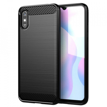 Husa pentru Xiaomi Redmi 9A / Redmi 9AT - Techsuit Carbon Silicone - Black 