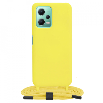 Husa pentru Xiaomi Redmi Note 12 5G / Poco X5 - Techsuit Crossbody Lanyard - Yellow 