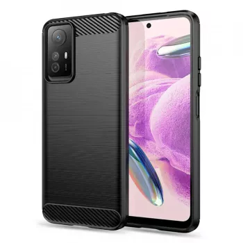 Husa pentru Xiaomi Redmi Note 12S - Techsuit Carbon Silicone - Black 