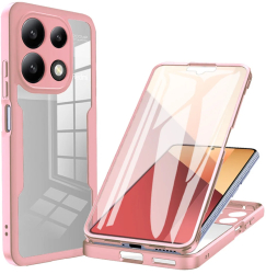 Husa pentru Xiaomi Redmi Note 13 Pro 4G / Poco M6 Pro 4G + Folie - Techsuit ColorVerse 360 Series - Pink 
