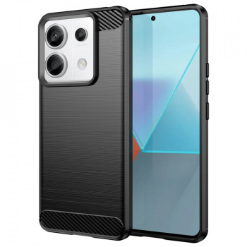 Husa pentru Xiaomi Redmi Note 13 Pro 5G / Poco X6 - Techsuit Carbon Silicone - Black 