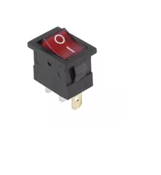 Intrerupator 3 pini ON-OFF rosu 16A 250V cu retinere 