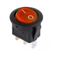 Intrerupator 3 pini ON-OFF rosu 3A 230V cu retinere 