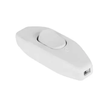 Intrerupator ON-OFF pe fir 2.5A 250V alb cu retinere 