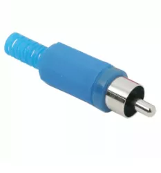 Mufa RCA tata executie din plastic albastru 