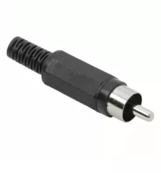 Mufa RCA tata executie din plastic negru 