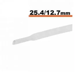 Tub termocontractibil alb 25.4mm/ 12.7mm 0.5m 