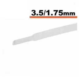 Tub termocontractibil alb 3.5 mm/ 1.75 mm 0.5m 