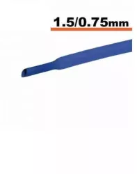 Tub termocontractibil albastru 1.5mm/ 0.75mm 0.5m 