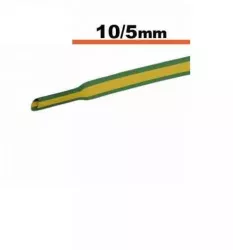 Tub termocontractibil galben-verde 10mm/ 5mm 0.5m