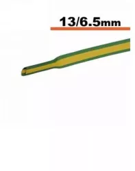 Tub termocontractibil galben-verde 13mm/ 6.5mm 0.5m 