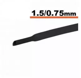 Tub termocontractibil negru 1.5mm/ 0.75mm 0.5m 