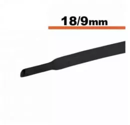 Tub termocontractibil negru 18mm/ 9mm 0.5m 
