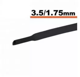 Tub termocontractibil negru 3.5 mm/ 1.75 mm 0.5m 