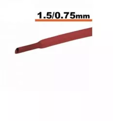 Tub termocontractibil rosu 1.5mm/ 0.75mm 0.5m 