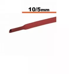 Tub termocontractibil rosu 10mm/ 5mm 0.5m 