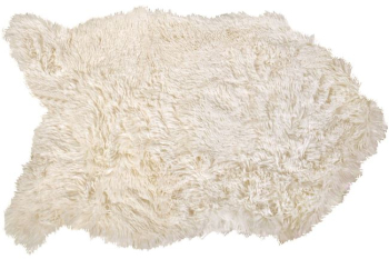 Covoras imitatie blana 90x55 cm alb 