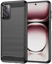 Husa pentru Oppo Reno12 Pro - Techsuit Carbon Silicone - Black 